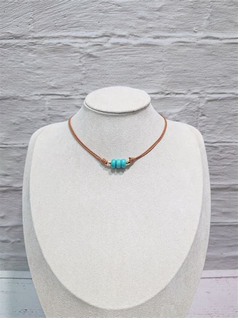 Turquoise Choker Necklace Turquoise Jewelry Gift For Her Etsy