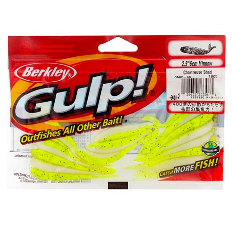 Gulp! Minnow Soft Bait - 2 1-2″ Length, Chartreuse Chad ...