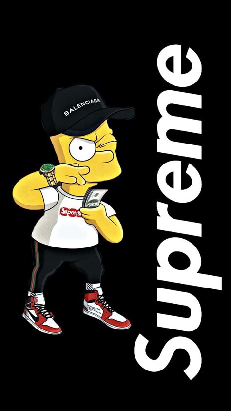 Download Cool Bart Simpson Supreme Wallpaper