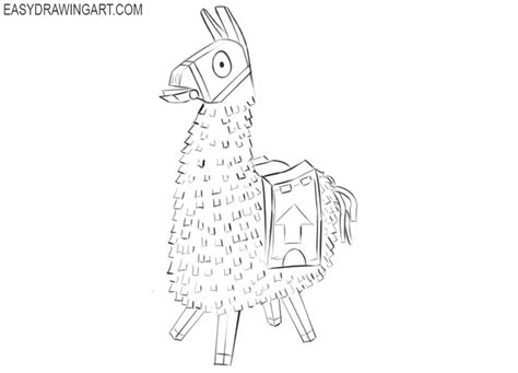 Fortnite Llama Drawing How To Draw Llama From Fortnite Easy Drawing Art