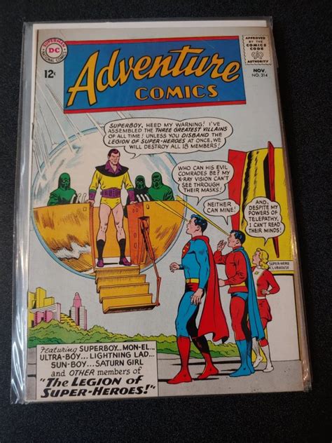 Adventure Comics 314 November 1963 The Super Villains Of All Ages