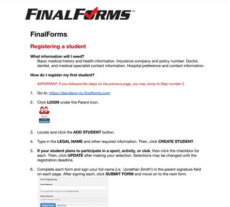 Final Forms Athletic Paperwork Volleyball Ledford Middle School