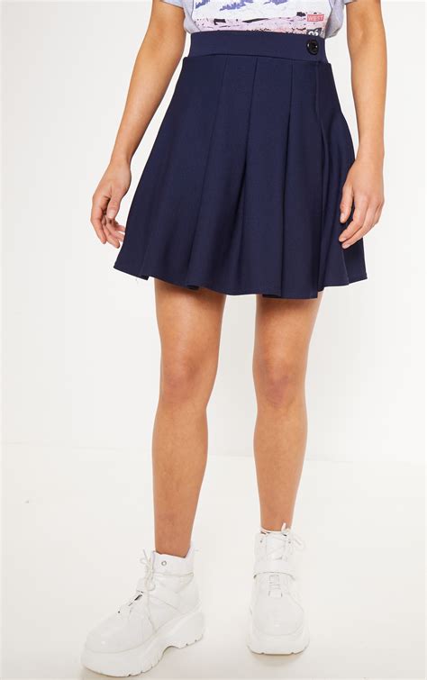 navy pleated tennis skirt skirts prettylittlething ksa