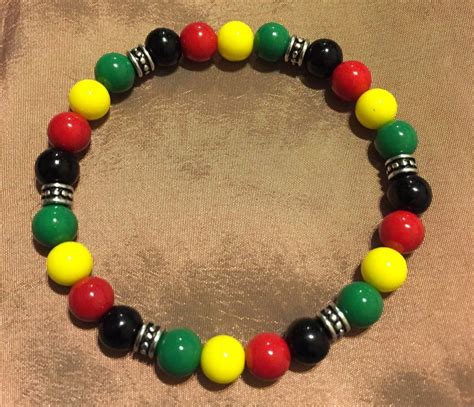 Rasta Style Reggae Bracelet Made Wgreen Yellow Red And Black Etsy Canada Bracelet Making