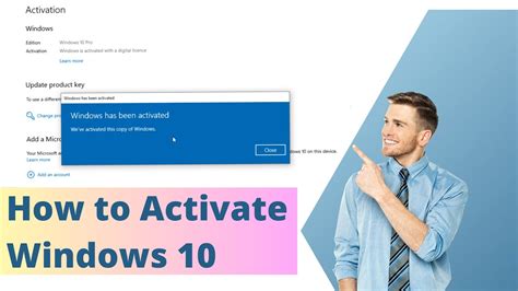 How To Activate Windows 10 Using Product Key Youtube