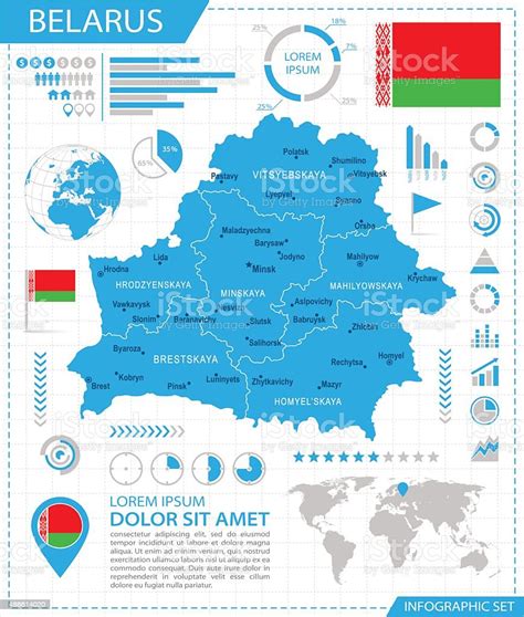 Vetores De Bielorrússiainfográfico Mapailustração E Mais Imagens De