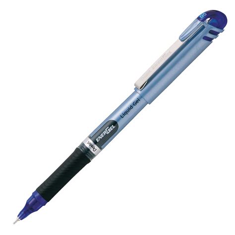 Pentel Energel Capped Liquid Gel Rollerball Pen With Cap Blue Fine 0