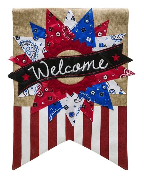 Decorative Patriotic Welcome House Flag From Patriotic