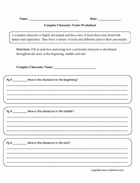 50 Identifying Character Traits Worksheet Chessmuseum Template Library