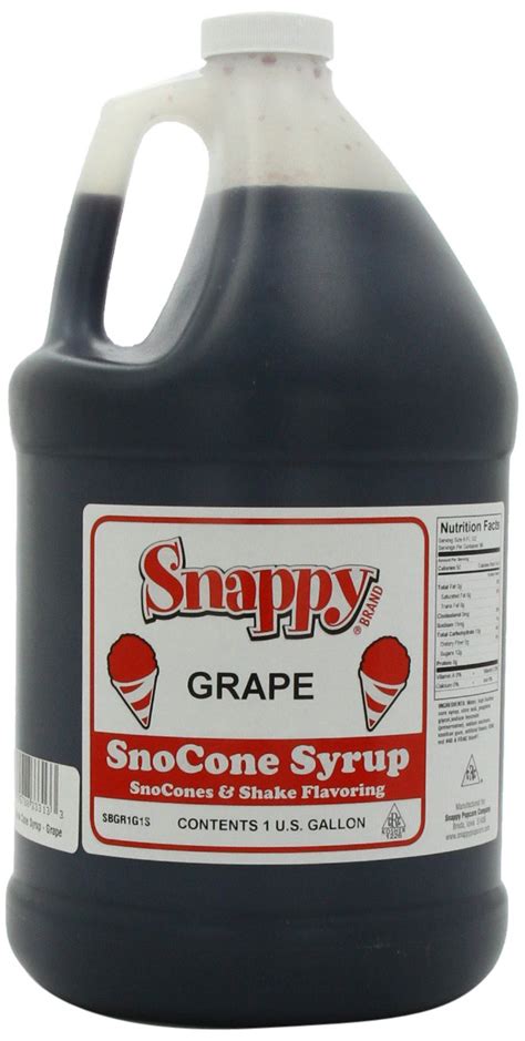 Snappy Popcorn Snappy Snow Cone Syrup 1 Gallon Grape 128 Fl Oz Ebay