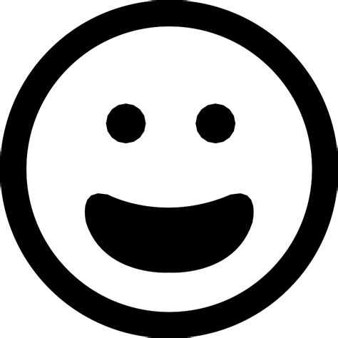 Happy Smiling Emoticon Face With Open Mouth Vector Svg Icon Svg Repo