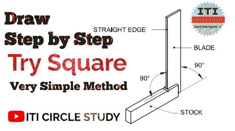 Try Square How To Draw Try Square Step By Step And Easy Method Youtube