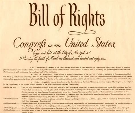 The United States Bill Of Rights Legends Of America