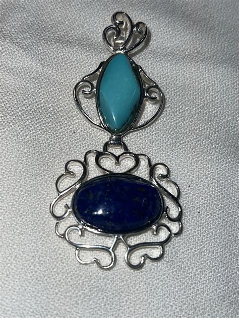 JAY KING DTR STERLING SILVER 925 PENDANT TURQUOISE 18 Gem