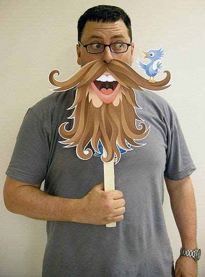 Free Printable Twitter Beard Photo Prop Make Paper Mask Diy