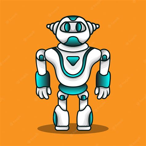 Premium Vector Cute Mecha Humanoid Robot Mascot Logo