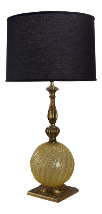 Gold Italian Murano Glass Globe Table Lamp Lt0206 12 — 145 Antiques