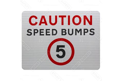 Caution Speed Bumps 5mph Advisory Sign In Stock