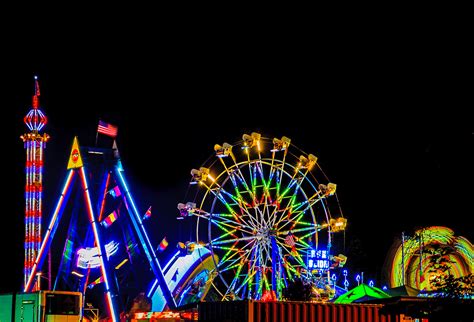 Jeff Donald Photography Carnival Rides At Night