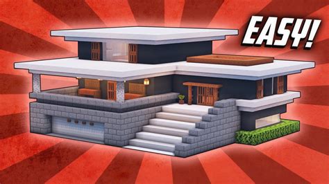 Minecraft How To Build A Large Modern House Tutorial 32 Youtube