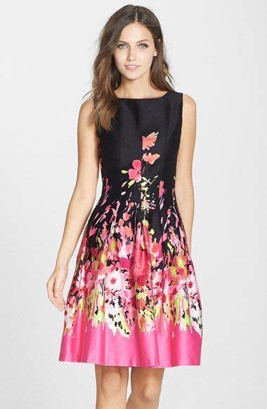 Chetta B Floral Print Cotton Sateen Fit And Flare Dress Nordstrom