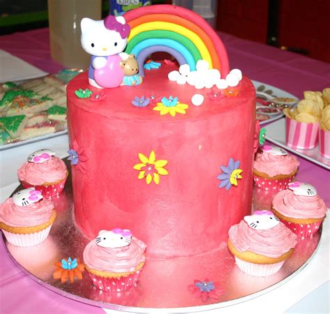 Hello Kitty Rainbow Birthday Cake Rainbow Birthday Cake Bday Party