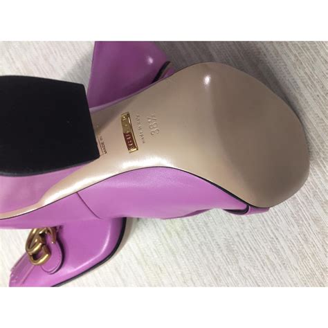 Gucci Marmont Heels Shoes Brand New Pink Leather Ref102680 Joli Closet