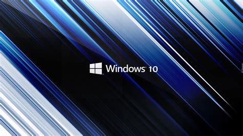 Edycja Tapety Logo Windows 10 Na Pasiastym Tle Sfondi Del Desktop
