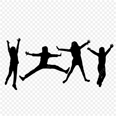 Children Jumping Silhouette Png Transparent Jumping Silhouette Of