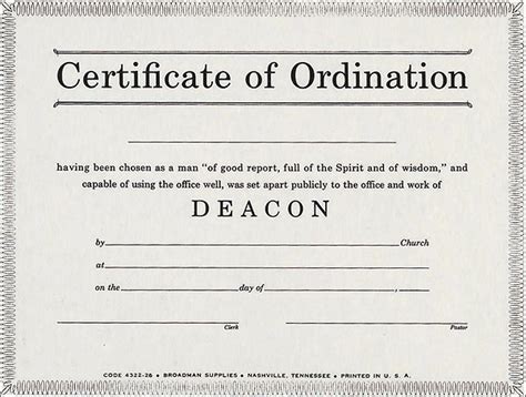 Certificate Of Ordination Template Best Creative Template Design