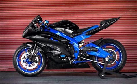 Carbon Fiber And Blue R6 Best Motorbike Custom Sport