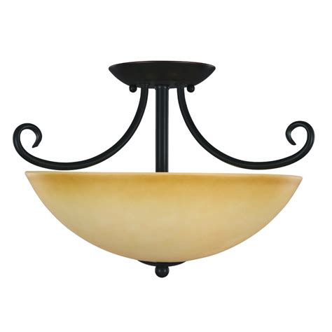 The lighting kit is included and doesn't come with bulbs. Oil Rubbed Bronze Essex Semi-Flush Mount Ceiling Light Fixture