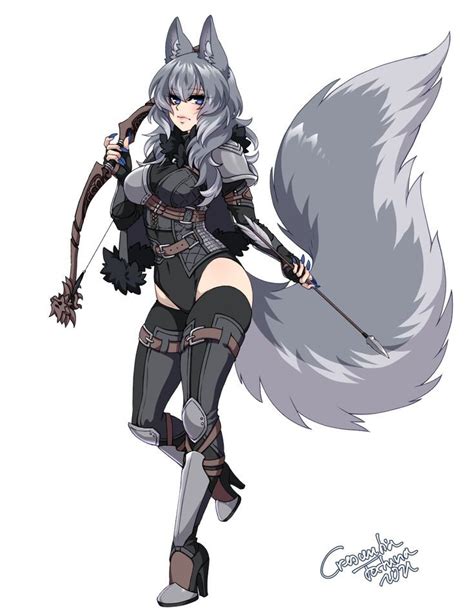 wolf character female character design character design inspiration anime fantasy fantasy
