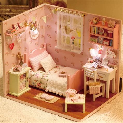 Diy Miniature Bedroom Miniature House Handcraft Kit Birthday