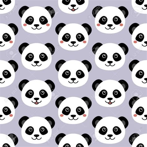 Free Download Cute Panda Face Seamless Cartoon Wallpaper Royalty Cliparts X For Your