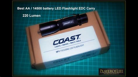 Coast Hp1 Led Flashlight 220 Lumen Aa 14500 Battery Quick Unboxing