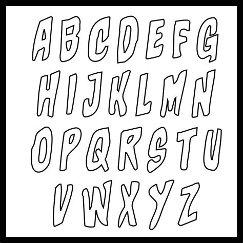 Alphabet Letter Stencils Free Printable