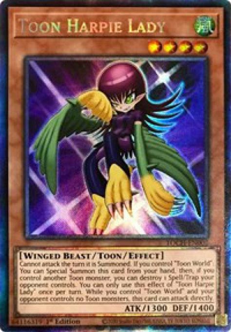 Toys And Hobbies Ccg Individual Cards Toon Harpie Lady Super Rare Ed Nmm Unlim Toch En002 Yu Gi Oh