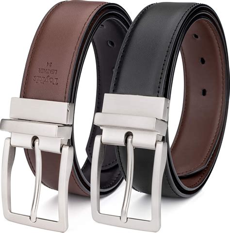 Mens Belt Leather Reversible Belt 1 38 Width For Mens Casual Dress