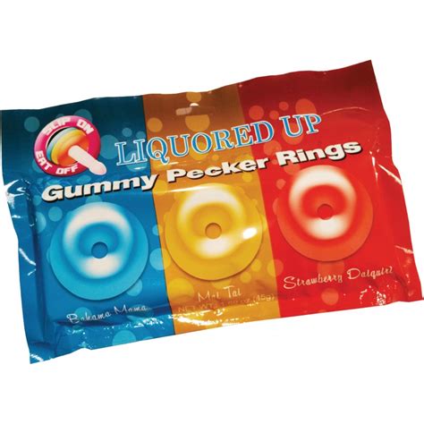 Liquored Up Gummy Pecker Rings 3 Pack Hott Products