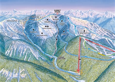 Whitefish Mountain Resort Hellroaring Ski Trail Map Whitefish Montana