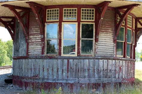 Old Abandoned Train Station Ticket Office Stock Image Image Of
