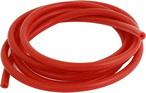 Sourcingmap 2 Meter Red Silicone Vacuum Tube Hose 3mm Id 7mm Od