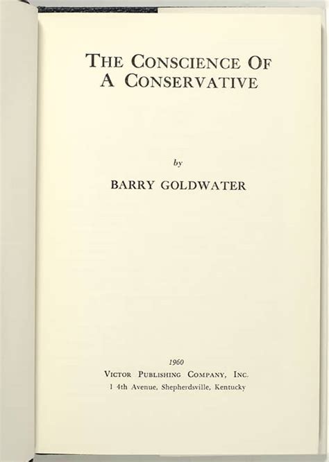 The Conscience Of A Conservative Barry Goldwater First Edition Signed