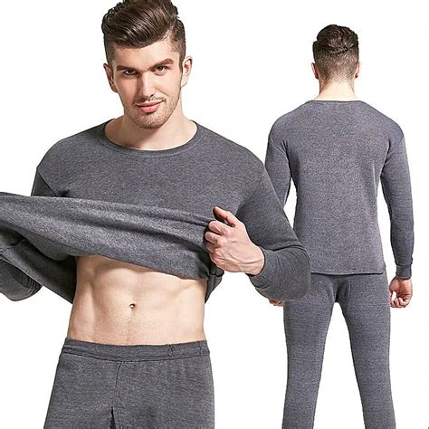 2018 Men Thermal Underwear Long Johns Men Autumn Winter Tops Pants 2