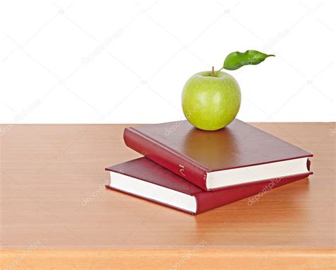 Apple And Books On Desk — Stock Photo © Vaeenma 6688737