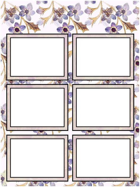 Artbyjean Purple Wood Roses Scrapbook Layout Pages A4