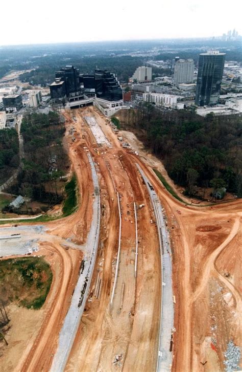 Ga 400 Tollway Under Construction At The Financial Center