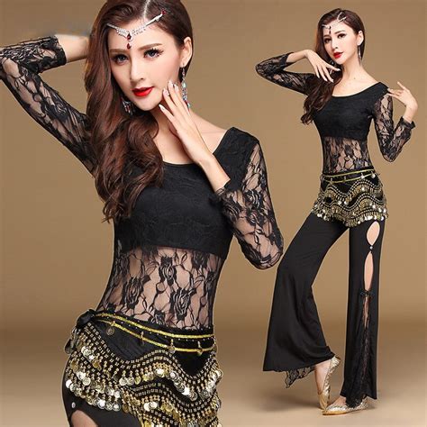 Pcs Set Women Belly Dance Clothing Sexy Dancewear Spandex Practice Outfit Lace Costume For