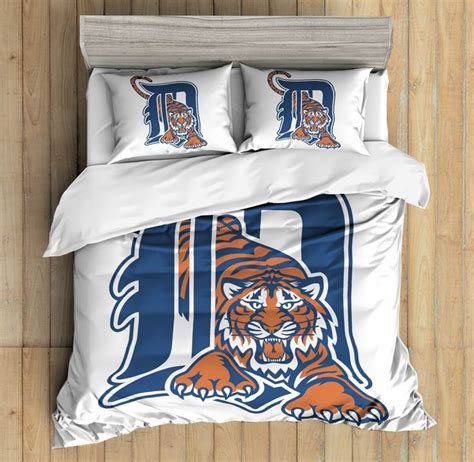 3D Custom Detroit Tigers Bedding Set Duvet Cover Set Bedroom Set